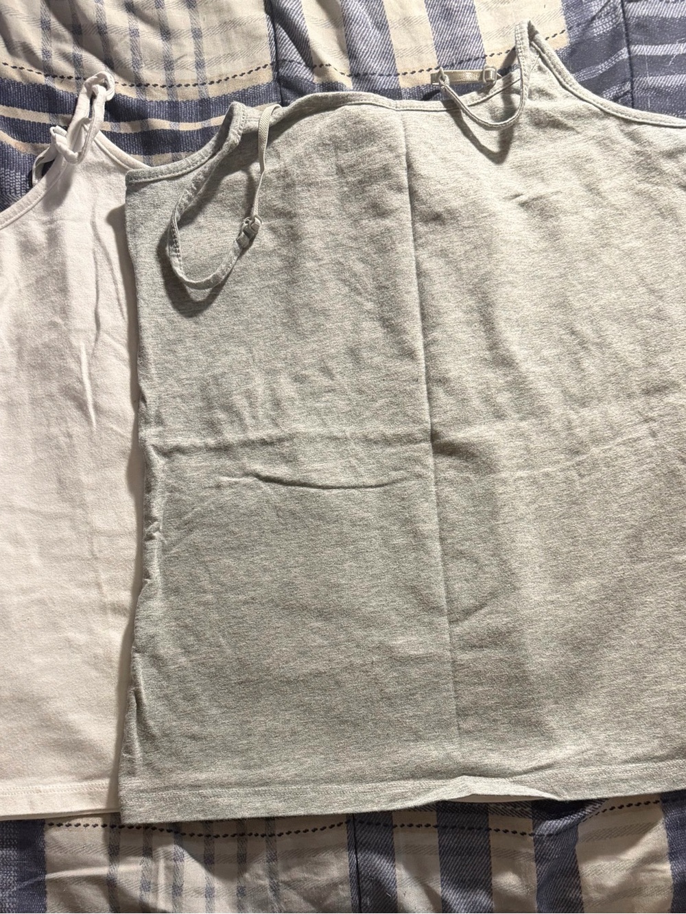 The Children's Place Girls' Light Gray and White Camisole Tank Tops